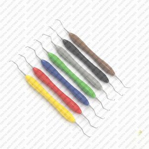 Ensemble de curettes dentaires Gracey de qualité supérieure avec poignées en silicone, instruments parodontaux dentaires, curettes de détartrage dentaire en acier inoxydable - Product Image 2