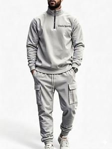 Custom Men Tracksuit <b>Set</b> Heavyweight Cotton Fleece High Quality Winter Sports Wear <b>Embroidery</b> Logo Two Piece <b>Set</b> Manufacturer - Product Image 6