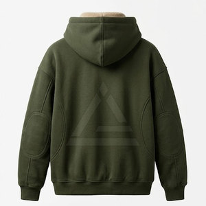 Sweat-shirts en sherpa de qualité supérieure, sweat-shirt en polaire d'hiver avec doublure en sherpa douce, tissu chaud, coupe confortable et style streetwear décontracté - Product Image 2