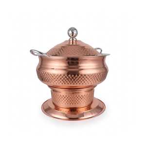 Stainless Steel Eco-Friendly Chafing Dish <b>Buffet</b> Food <b>Warmer</b> Catering Casserole Lid 24cm Diameter for Wedding Party Banquet - Product Image 1
