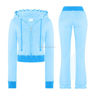 Conjunto de dos piezas ropa de mujer chándales personalizados para mujer Pakistán venta al por mayor chándales más baratos SetDDP envío - Product Image 4