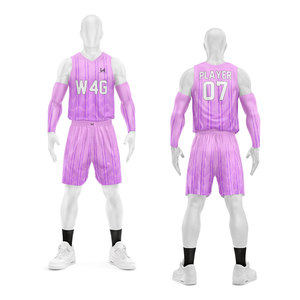 Conjunto de Camiseta y Pantalones Cortos de Baloncesto Sublimados Personalizados, Cuello en V, Sin Mangas, Secado Rápido, Poliéster, Unisex, Ropa Deportiva para Adultos - Product Image 4
