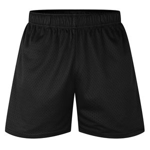Premium <b>Men</b>’s <b>Black</b> Breathable Mesh <b>Shorts</b> Casual Athletic <b>Short</b> Pants Quick Dry Solid Color Elastic Waist Woven Polyester - Product Image 1