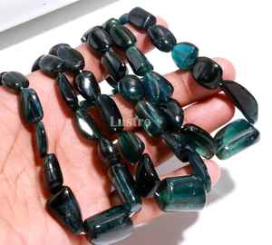 Perles de tourmaline verte naturelle AAA+ de 7x9 à 11x20 mm, brin de 18 pouces, pierres précieuses en vrac pour la fabrication de bijoux - Product Image 5