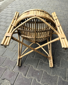 Silla de Mimbre Natural Hecha a Mano, Silla de Lectura Estilo Boho, Mueble Decorativo Tejido con Estilo para Sala de Estar, Dormitorio o Rincón de Lectura - Product Image 4