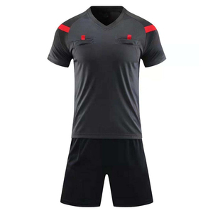 Training <b>Referee</b> Uniform Men Custom Logo Soccer <b>Referee</b> Shirt Shorts Set Supplier - Product Image 2