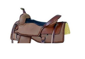 Selle de barrel western pour cheval en cuir véritable teint en tambour avec assise souple, modèle LLT LLTWS-1530 - Product Image 2