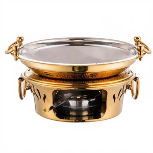 Standard Quality Hotel Kitchen Catering Serving Chafing Dish <b>Customized</b> Shape Golden Plated Chafing Dish at Affordable Price - Product Image 6