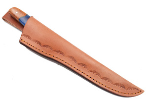 Cuchillo de Filetear de Acero Inoxidable Hecho a Mano por A&M Enterprises, Mango de Madera con Resina Azul, Funda de Cuero Grabada a Juego, para Exteriores - Product Image 6