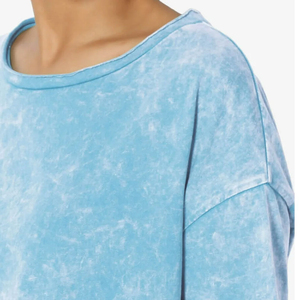 T-shirts oversize délavés à l'acide pour femmes, tendance et décontractés, personnalisables - Product Image 3