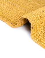 Tapis en jute jaune fait main, tapis de sol en fibres naturelles, style bohème, pour la décoration du salon et de la chambre à coucher
