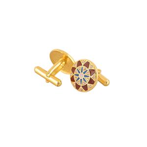 Sanctuary of Jewels Luxury Gold Plated <b>Cufflinks</b> Men Blue <b>Red</b> Enamel Crystal Formal Shirt Accessories Wedding Business Gift - Product Image 5