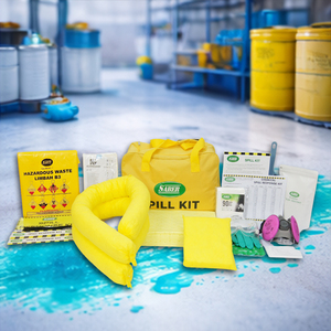 Factory Supply <b>30L</b> Portable Chemical Spill Kit Yellow Hazmat Absorbent Kit 8 Gallon Emergency Spill Control Set with Durable <b>Bag</b> - Product Image 3