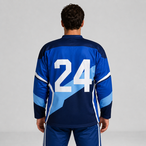 Maillot de hockey sur glace personnalisé de qualité supérieure, impression par sublimation intégrale, matière polyester, construction respirante, confort optimal - Product Image 2
