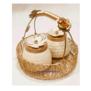 Gold Plating Metal <b>Storage</b> Containers Fruits Gift <b>Basket</b> Vegetable and Fruit Serving <b>Storage</b> <b>Baskets</b> Set of 3 - Product Image 5