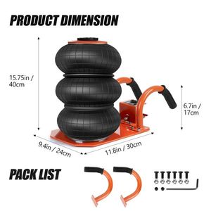 3 Ton/6600 Lbs Triple Bag Air Jack 15.75 Inch Lift Fast 3 5S Lifting for Cars - Product Image 2