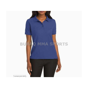 Polo de mujer de manga corta de secado rápido, informal, con cuello de punto, corte regular - Product Image 3