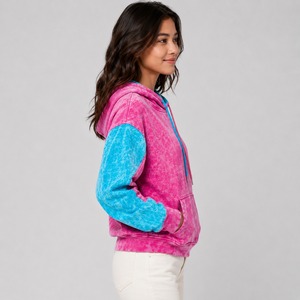 Trending Customized Latest Design Pullover Women's Acid Wash Hoodies <b>for</b> Winter Season Hooded OEM Serviced Pullover Hoodies <b>Sale</b> - Product Image 4