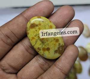 โอปอลสีเขียวทรงกลมแบบคาโบชอง พลอยกึ่งมีค่าธรรมชาติ สำหรับทำเครื่องประดับ โอปอลพลังงานคริสตัล พลอยประจำวันเกิด โอปอลล็อต - Product Image 4