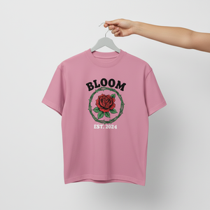 Camiseta Oversize Rosa de 280GSM para Hombre, Estilo Urbano, Hombros Caídos, Ajuste Holgado, Algodón, Servicio OEM de Logotipo Personalizado, Transpirable - Product Image 3