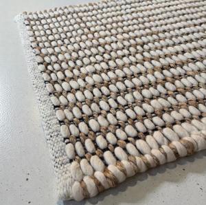 Alfombra Abstracta Hecha a Mano de Mezcla de Yute y Lana, Fibra Natural Ecológica, Apta para Mascotas, Alfombra de Dos Tonos con Textura Moderna - Product Image 2