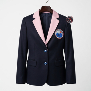 Vêtements de bureau formels sur mesure pour femmes, uniforme de qualité supérieure, blazer Jack and Jill America |   Bleu marine pour une cérémonie d'anniversaire - Product Image 5
