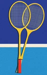 Unisex Customize All Sizes and Colours Wooden Badminton Racket Tennis With Gripy Soft Handle Hard <b>Netting</b> and Custom Logo - Product Image 3