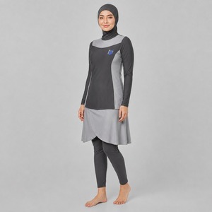OEM Burkini 4 pièces pour femmes musulmanes modestes, grande taille, sportif et décontracté, en polaire, Spandex/Polyester, respirant et écologique - Product Image 2