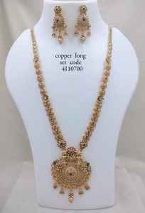 Juego de Joyería Nupcial Étnica Tradicional del Sur de la India de Alta Calidad, Diseño de Diosa con Circones, Chapado en Oro Rosa, para Compromiso y Boda - Product Image 2