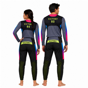 Conjunto de Jersey y Pantalones de Motocross Sublimados Personalizados para Hombre y Mujer, Uniforme de Carreras Neon MX, Ropa de Enduro Todoterreno - Product Image 3