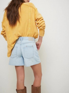 Shorts en jean vintage coupe bootcut pour femme, taille mi-haute, coupe régulière, séchage rapide, style décontracté et sexy pour club et soirée - Product Image 3