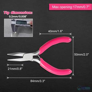 INSTRUMENTS CHIRURGICAUX INTENSES Mini-pinces à bec long/à bec en U en acier inoxydable de 3 pouces pour la fabrication de bijoux, le pliage, le serrage et le bobinage - Product Image 2
