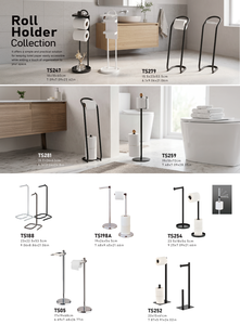MIT Housewares Porte-brosse WC autoportant écologique, mobilier de rangement moderne en métal chromé pour hôtel et maison, en fer, vente en gros - Product Image 4