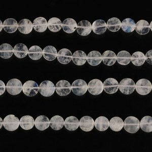 Piedras Preciosas Sueltas de Piedra Lunar Arcoíris Natural en Forma de Moneda, 6mm 9mm, Piedra Lunar Brillante para Fabricación de Joyas, Suministro al por Mayor - Product Image 2