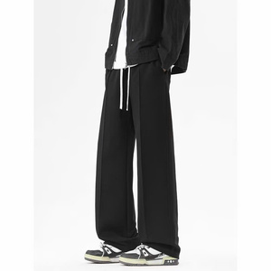 Haody 2026 Fashion Men's Heavyweight Worsted Fleece Drawstring Pleated Sweatpants Eco-Friendly Waterproof Breathable - Product Image 2