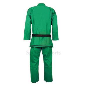 Lote Personalizado # Uniforme de Jiu Jitsu Brasileño 75, 100% Algodón, Tejido Perlado, Verde, Kimono Bjj, Traje Personalizado para Artes Marciales - Product Image 6