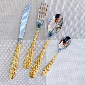 Modern Handmade Personalized decorative Elegant classic stainless steel stylish <b>vintage</b> fancy Flatware Sets with Brass Handles - Product Image 1
