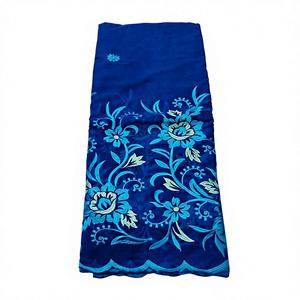 Robe brodée en voile de coton fantaisie personnalisable Motifs tissés multicolores avec Thoub soudanais pour Mutaras - Product Image 1