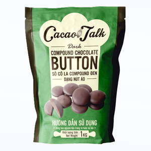Chocolate Compuesto de Cacao, Ingredientes para Confitería, Galletas, Uso en Bizcochos, OEM/ODM, Botones de Chocolate Negro 1KG, HALAL, ¡Gran Venta! - Product Image 1