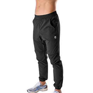Pantalon de jogging athlétique fuselé léger noir pour homme Infinity Tech avec poches zippées – Fourniture en gros personnalisée OEM - Product Image 2