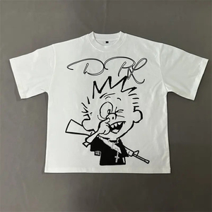 เสื้อยืดกราฟิกผู้ชายไซส์ใหญ่พิเศษ พรีเมียม แขนสั้น ผ้าฝ้าย พิมพ์ลายการ์ตูนสไตล์โดดเด่น สำหรับสตรีทแวร์สุดเทรนด์ - Product Image 2