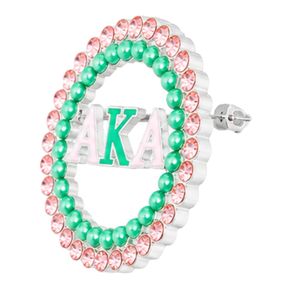 Pink Green Round <b>Pin</b> <b>Brooch</b> Women Fashion Jewelry Crystal Beaded Circle <b>Brooch</b> Elegant Decorative Accessory Gift for Events - Product Image 4
