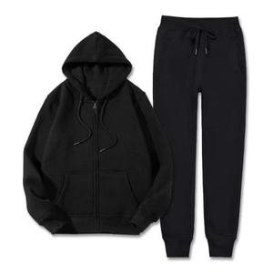 Conjunto de invierno para hombre con cremallera, ropa informal de forro polar cálido. - Product Image 3