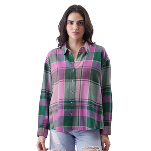Chemise à manches longues pour femme, respirante, écologique, 100% coton, BD - Product Image 3