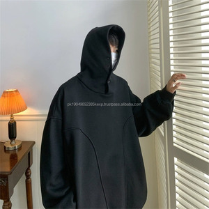 เสื้อฮู้ดดี้ผู้ชายดีไซน์ใหม่ สไตล์ฮ่องกง ญี่ปุ่น แฟชั่นเรียบง่าย สีพื้น ทรงหลวม ฤดูใบไม้ร่วง-ฤดูหนาว 2024 - Product Image 2
