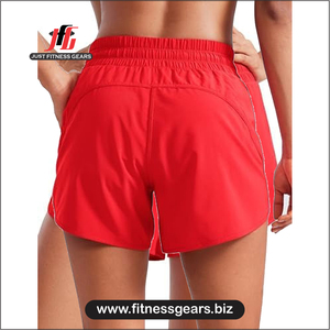 OEM Mid-Waisted Hot Shorts Casual Running Shorts Women Comfortable Mesh Liner Sporty Breathable Polyester <b>3</b>" High Split Gym - Product Image 5