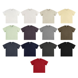 เสื้อยืดโอเวอร์ไซส์ผู้ชายแบบสั่งทำพิเศษ ดีไซน์คอแคบ ผ้าฝ้าย 100% ไซส์พลัส ตัดเย็บขอบเรียบ ไหล่ตก - Product Image 4