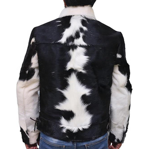 Veste en cuir de vache véritable pour homme, vêtement d'extérieur en cuir classique avec une construction durable, un ajustement confortable et un style polyvalent - Product Image 4