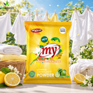Lemon Fragrance OEM <b>Laundry</b> <b>Detergent</b> Powder | High Foam Ultra White Clothes Cleaner | Strong Stain Remover Bulk Export Quality - Product Image 4