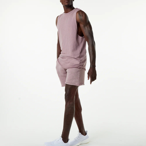 เสื้อยืดแขนกุดผู้ชายสำหรับออกกำลังกาย เนื้อผ้านุ่มสบายตลอดวัน สไตล์เสื้อผ้ากีฬา - Product Image 4